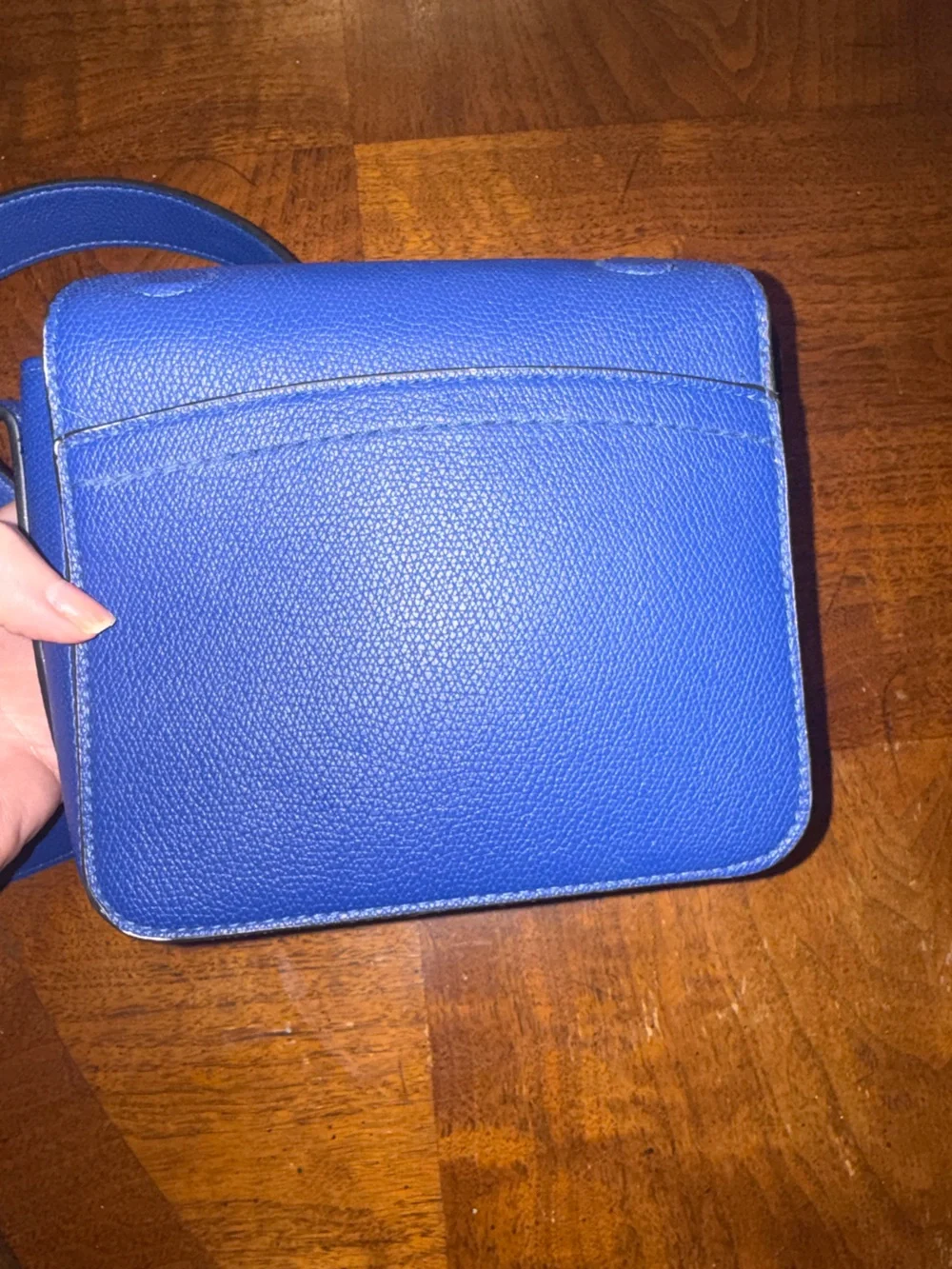 A New Day Blue Crossbody Bag Structured Faux Leather Shoulder Purse